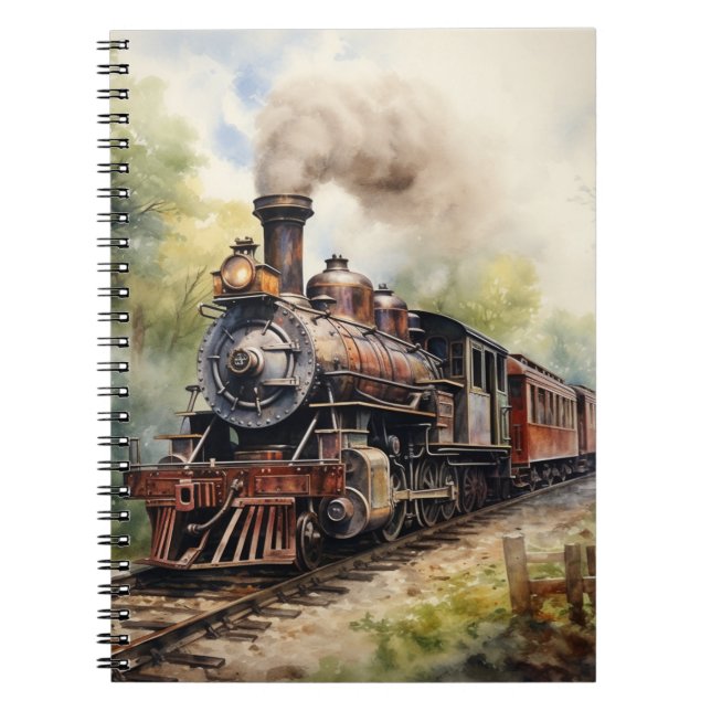 Caderno Espiral Scenic Landscape a Victorian Train (Frente)
