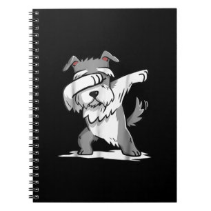 Caderno Espiral Schnauzer Cute Dabbing Funny Dab Dance Gift