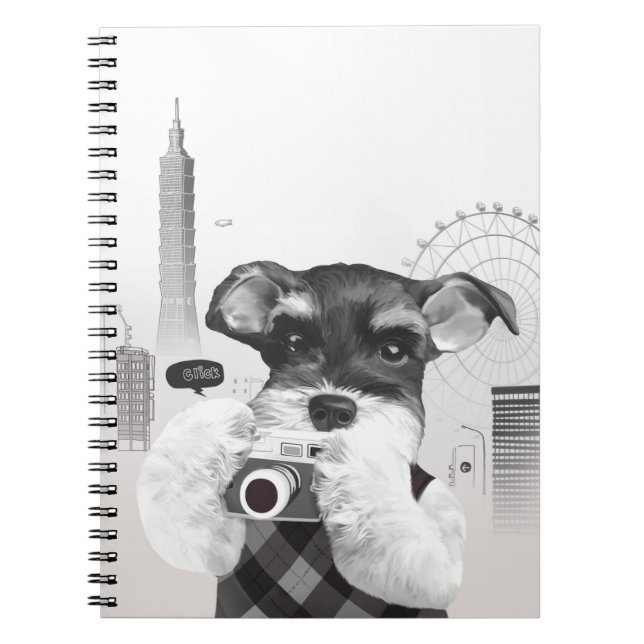Caderno Espiral Schnauzer with Camera (Frente)
