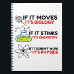 Caderno Espiral Science BIOLOGY CHEMISTRY PHYSICS<br><div class="desc">Cool,  Comic,  Love,  Funny,  Coupes,  Vintage sports,  Retro,  Cute,  Christmas,   Geek, </div>