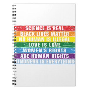 Caderno Espiral Science Is Real Black Lives Matter