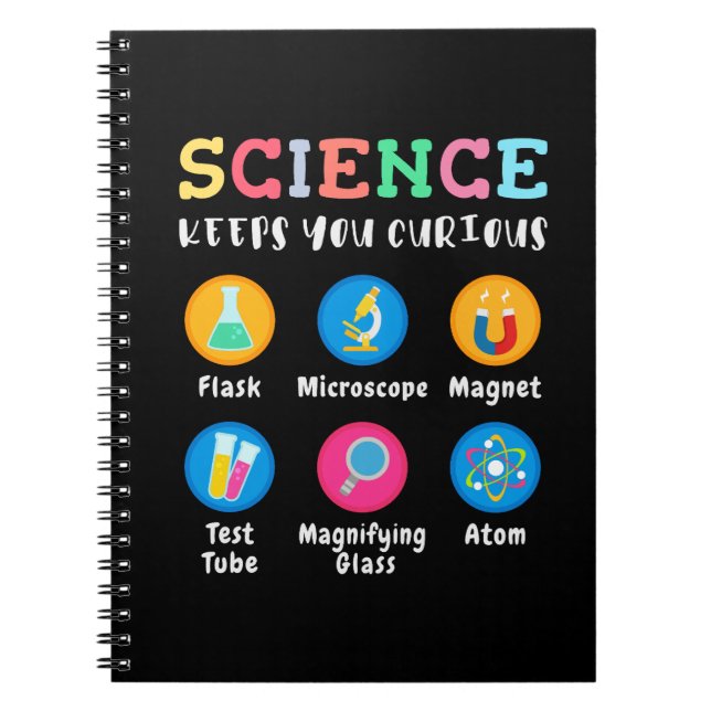 Caderno Espiral Science keeps you curious (Frente)