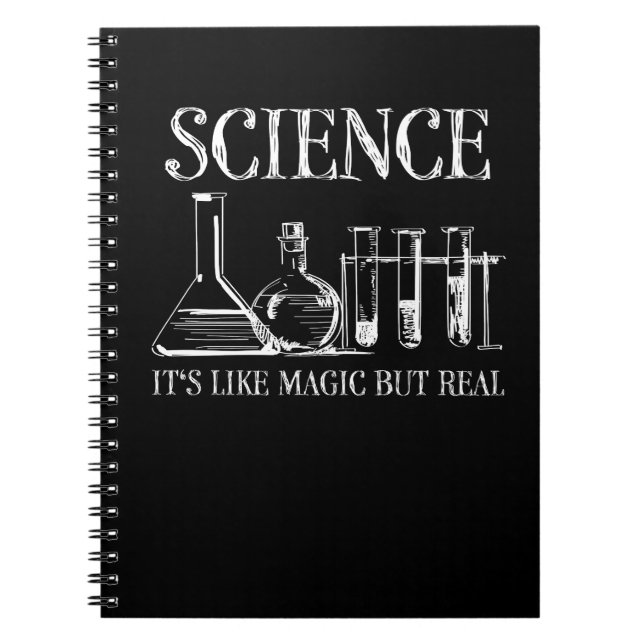 Caderno Espiral Science Teacher Student It's Like Magic But Real (Frente)
