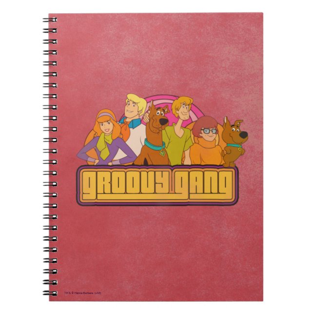 Caderno Espiral Scooby-Doo | "Groovy Gang" - Gráfico de desenho an (Frente)