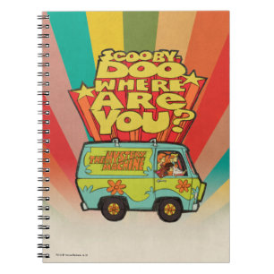 Caderno Espiral Scooby-Doo   "Onde Você Está?" Cartoon Van Retro