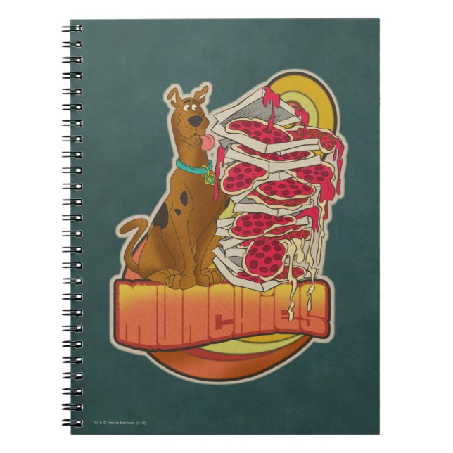Caderno Espiral Scooby-Doo | Pilha de pizza "Munchies" (Frente)