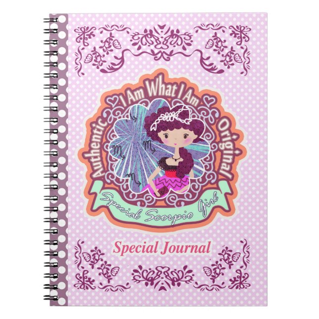 Caderno Espiral Scorpio Horoscope (Frente)