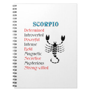 Caderno Espiral Scorpio Horoscope Sinal Zodiac