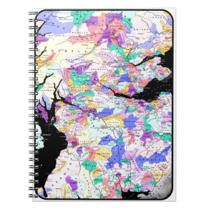 Caderno Espiral Scotland Map Scottish Clans Photo