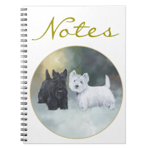 Caderno Espiral Scottie Westie Wintertime