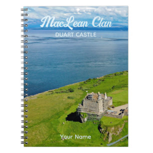 Caderno Espiral Scottish MacLean Clan Duart Castle Photo
