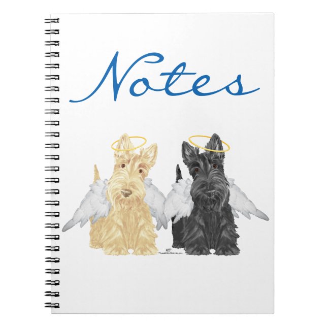 Caderno Espiral Scottish Terrier Angels (Frente)