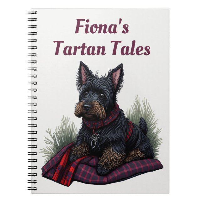 Caderno Espiral Scottish Terrier Dog Personalizado (Frente)