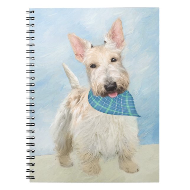 Caderno Espiral Scottish Terrier Wheaten Dog Painting (Frente)
