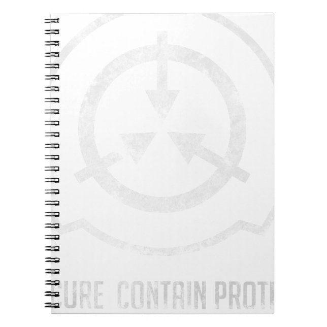 Caderno Espiral SCP: Secure. Contain Protect (Frente)