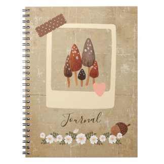 Caderno Espiral Scrapbook Style Mini Mushrooms