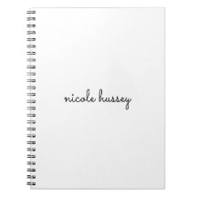 Script Branco | Na moda Monograma Moderno Minimali