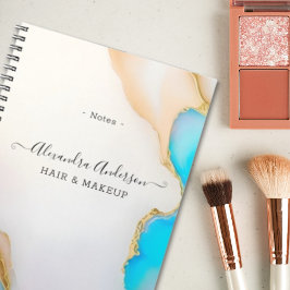 Caderno Espiral Script de Assinatura do Luxury Agate Marble