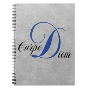 Caderno Espiral Script de Fluxo de Diem Carpe