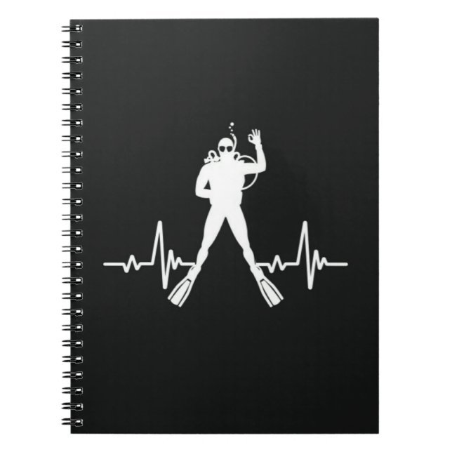 Caderno Espiral Scuba Diving Accessories Gifts Divers Snorkeling (Frente)