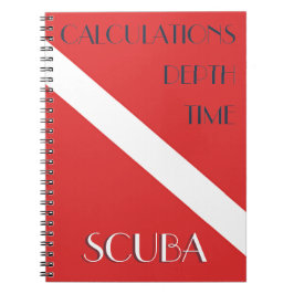 CADERNO ESPIRAL SCUBA DIVING LOG BOOK , DIVERTE CÁLCULOS DE PROFUN