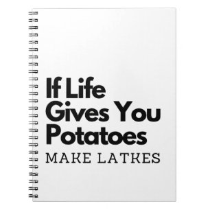 Caderno Espiral Se a vida te dá uma batata faz um latão