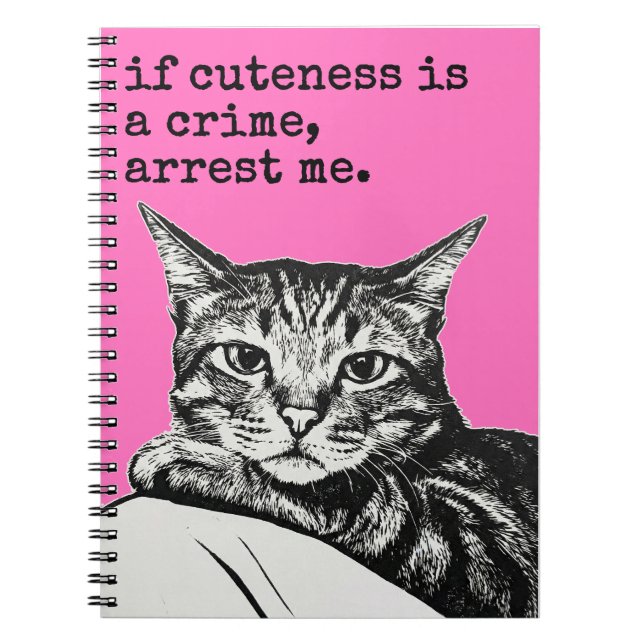 Caderno Espiral Se Cuteza é Crime (Frente)