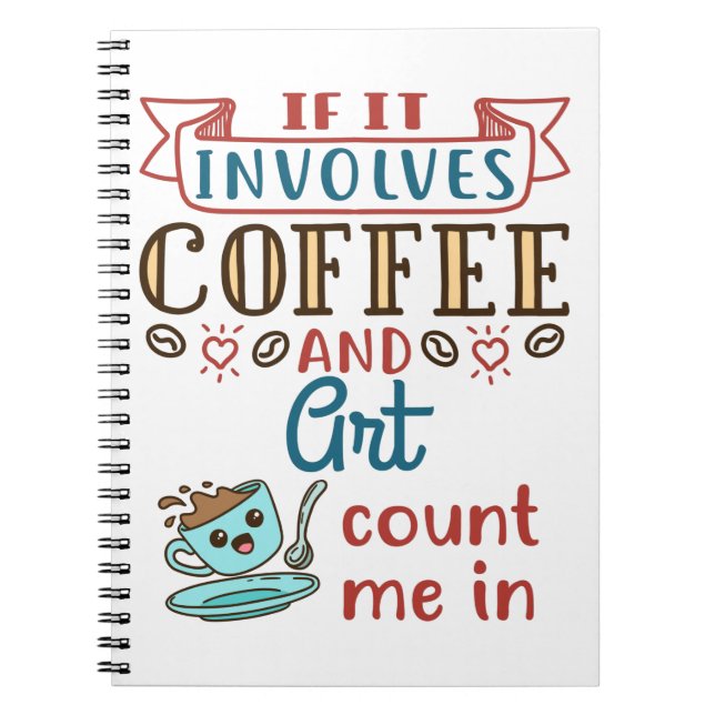 Caderno Espiral Se Envolve Café e Arte Conte-Me (Frente)