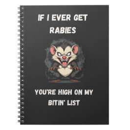 Caderno Espiral Se eu tiver raiva, você está alto na lista da minh