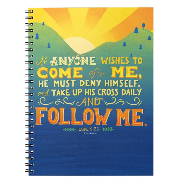 Caderno Espiral Se qualquer um deseja vir após mim (Frente)