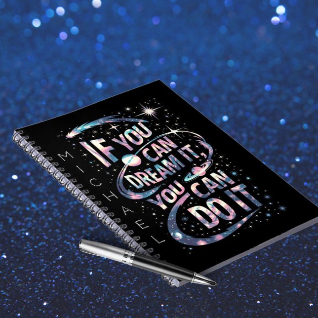 Caderno Espiral Se você pode sonhar com um notebook personalizado (Criador carregado)