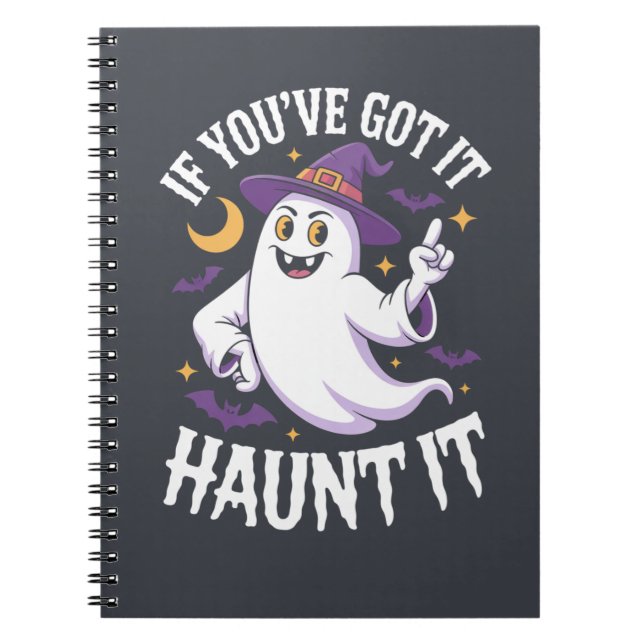 Caderno Espiral Se você tem isso assombra no Halloween (Frente)