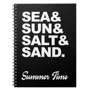 Caderno Espiral Sea and Sun and Salt and Sand Summer Time