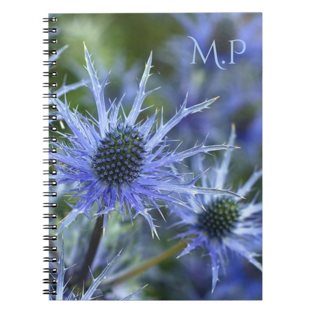 Caderno Espiral Sea Holly Thistle Monogram (Frente)