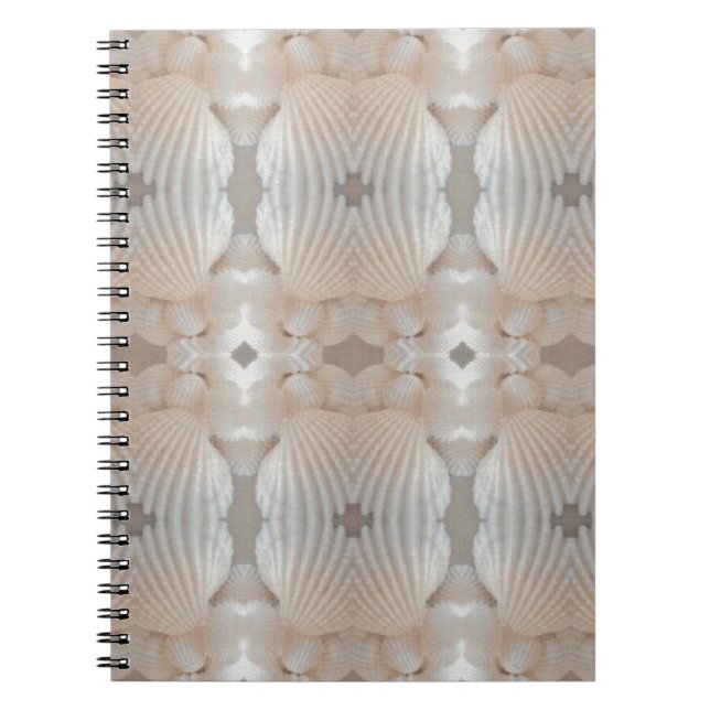 Caderno Espiral Sea Shels Love, Romântica Exótica Bridal Tropical (Frente)