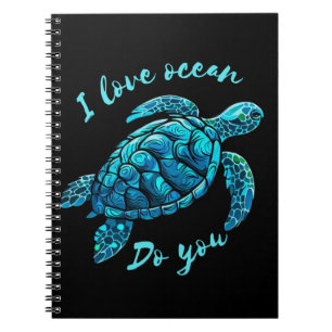 Caderno Espiral Sea Turtle Love Oceano