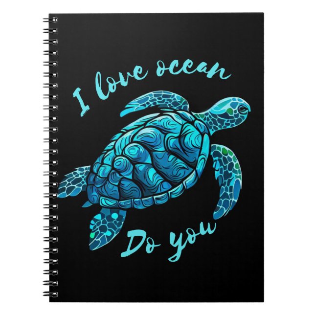 Caderno Espiral Sea Turtle Love Oceano (Frente)