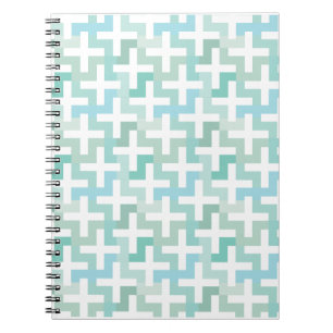 Caderno Espiral Seafoam Green Geométrico