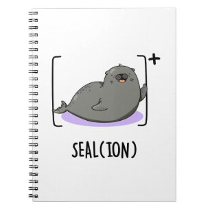 Caderno Espiral Seal Ion Funny Sea Lion Pun