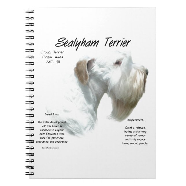 Caderno Espiral Sealyham Terrier History (Frente)