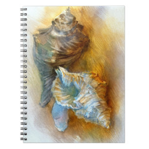 Caderno Espiral Seashells na praia