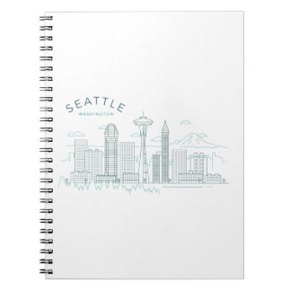 Caderno Espiral Seattle Skyline Stroke