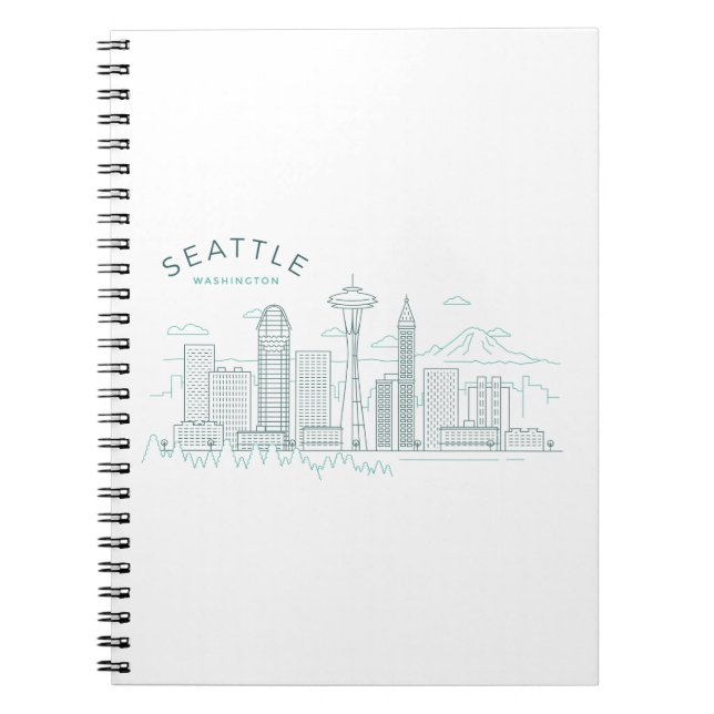 Caderno Espiral Seattle Skyline Stroke (Frente)