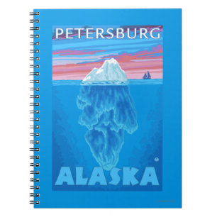 Caderno Espiral Seção Cruzada Iceberg - Petersburgo, Alasca