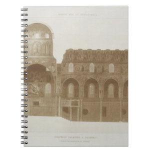 Caderno Espiral Secção transversal da capela de Palatine, Palerm
