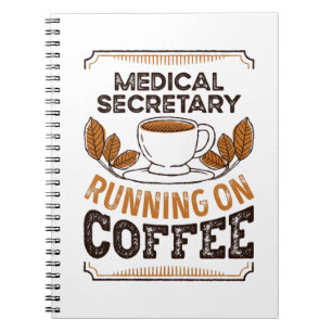 Caderno Espiral Secretária Médica no Cafeine Gift