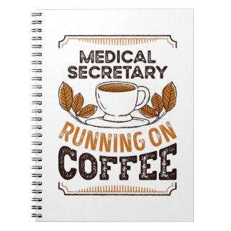 Caderno Espiral Secretária Médica no Cafeine Gift