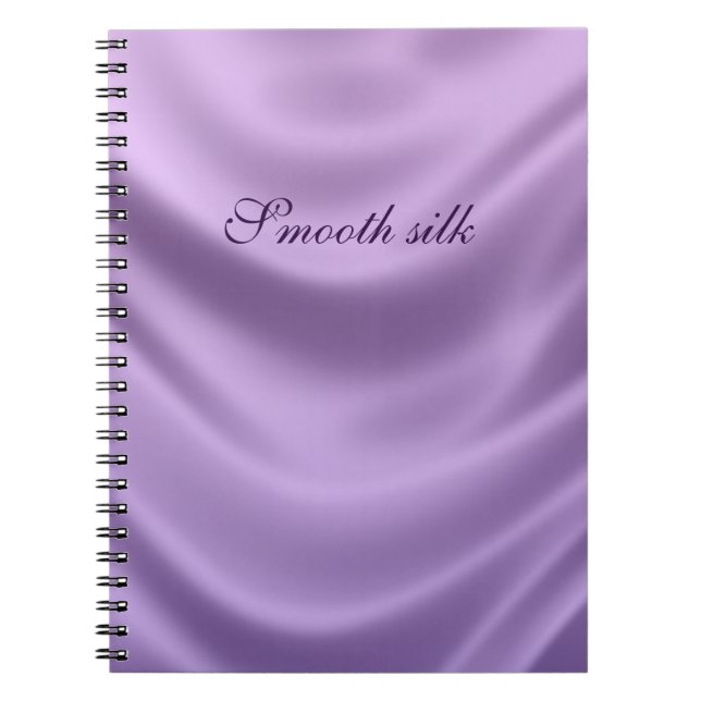 Caderno Espiral seda lisa - roxa (Frente)