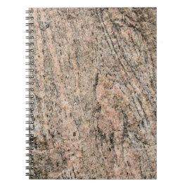 Caderno Espiral Sedimentos de Rocha Rosa e Granito Negro