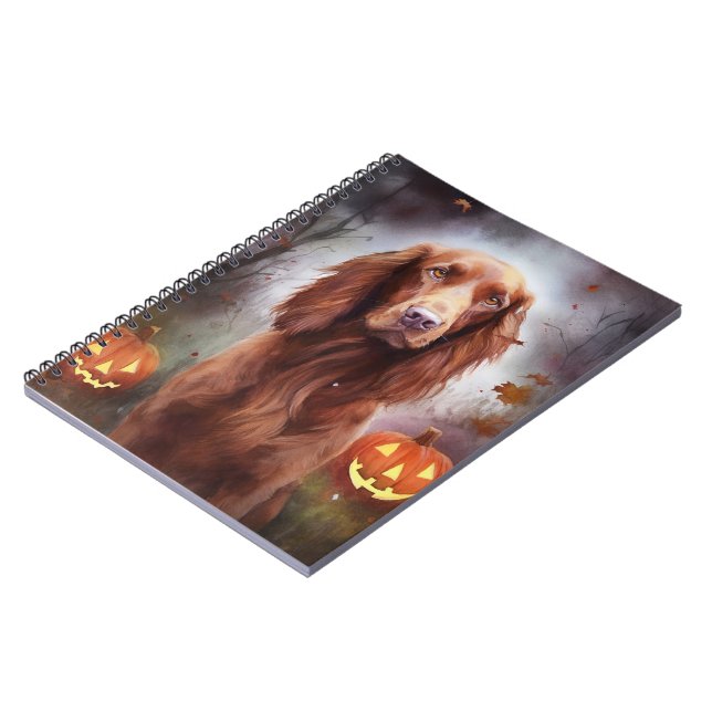 Caderno Espiral Sedter Vermelho Irlandês Halloween Com Pumpkins As (Left Side)